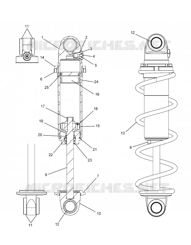 SUSPENSION, FRONT SHOCK TRACK (CLEAR COIL OVER)