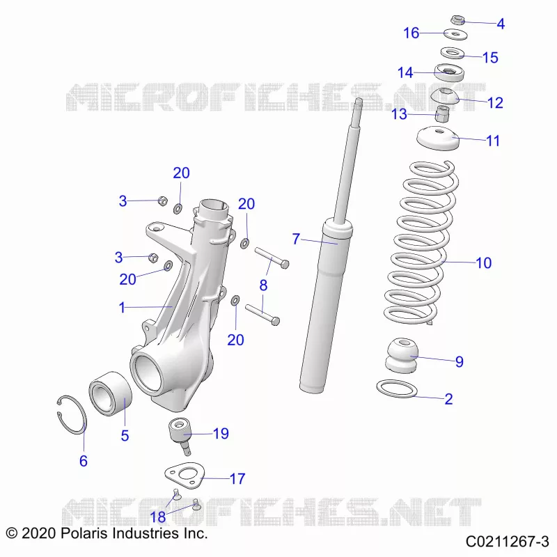 SUSPENSION, FRONT STRUT 