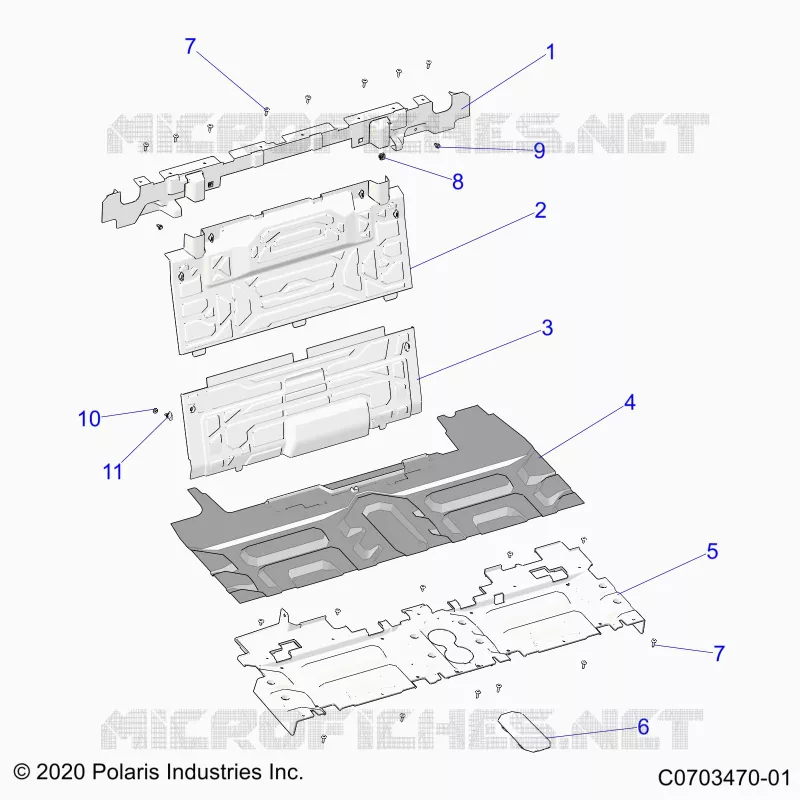 REAR BODYWORK CLOSEOFF, CENTER PANELS