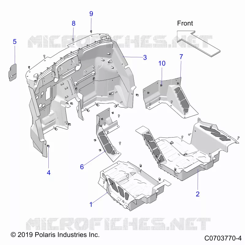 FLOOR PANELS, FRONT
