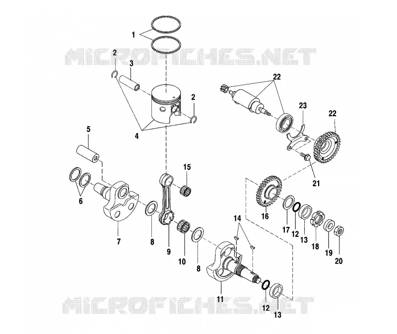 CRANKSHAFT AND PISTON