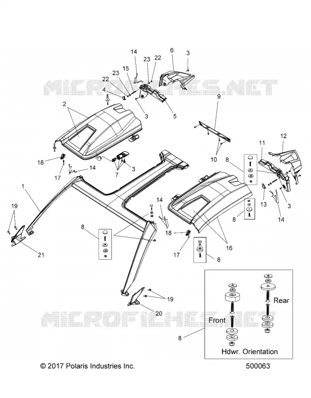 BODY, SUNSHADE ASM.
