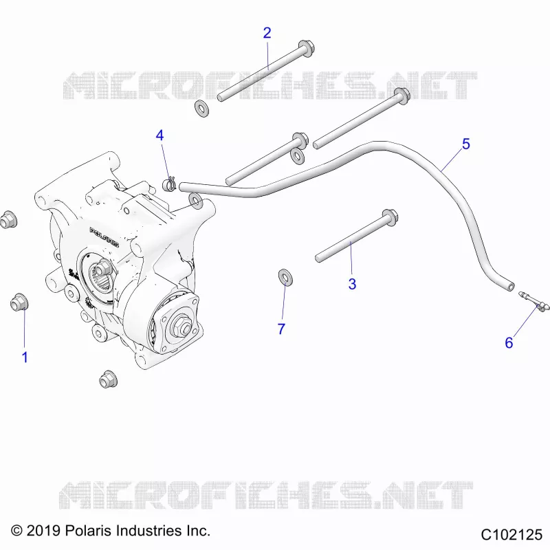 DRIVE TRAIN, GEARCASE MOUNTING, REAR