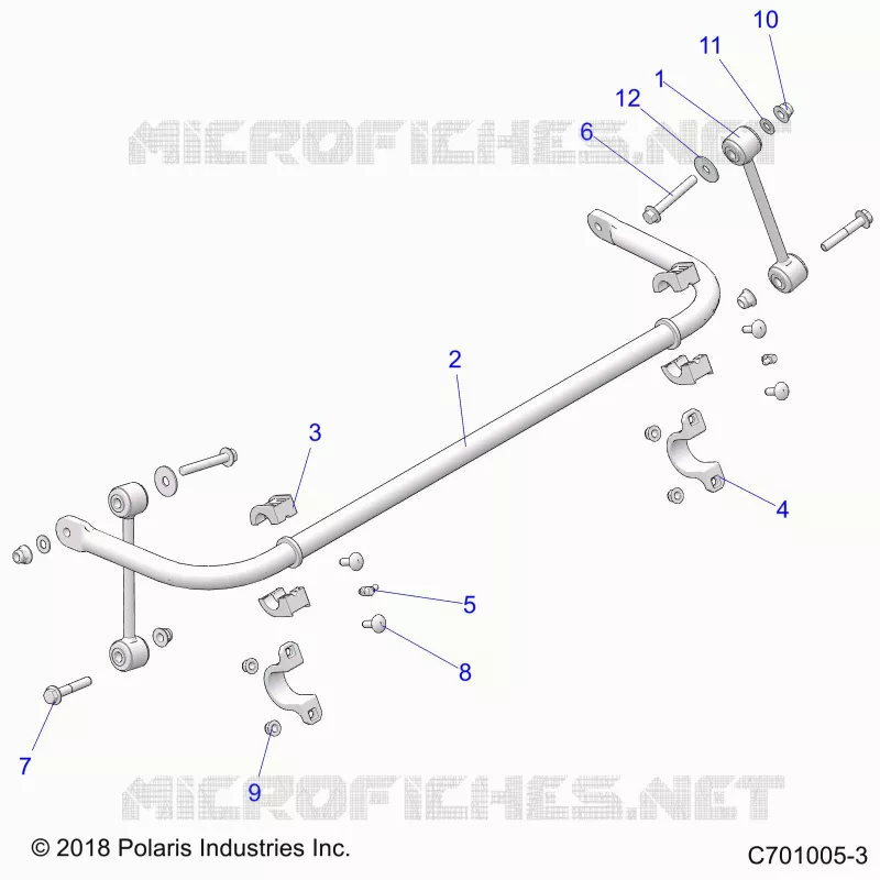 SUSPENSION, STABILIZER BAR, REAR