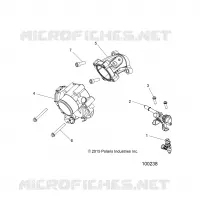 ENGINE, THROTTLE BODY AND FUEL RAIL