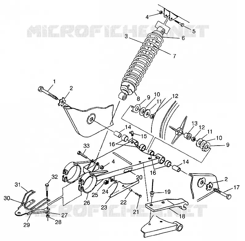 SWING ARM   SHOCK SPORTSMAN 400L W97AC38C (4939673967C003)