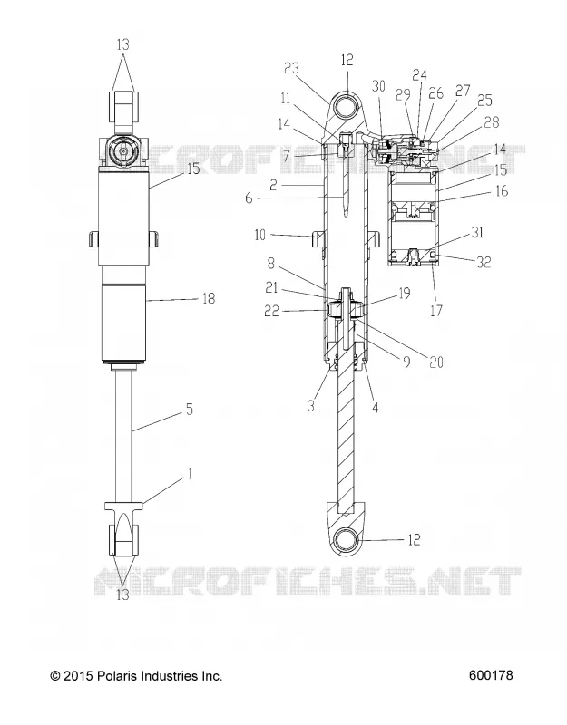 REAR TRACK SHOCK, HI LO ADJ., SNOW CHECK (7044383)