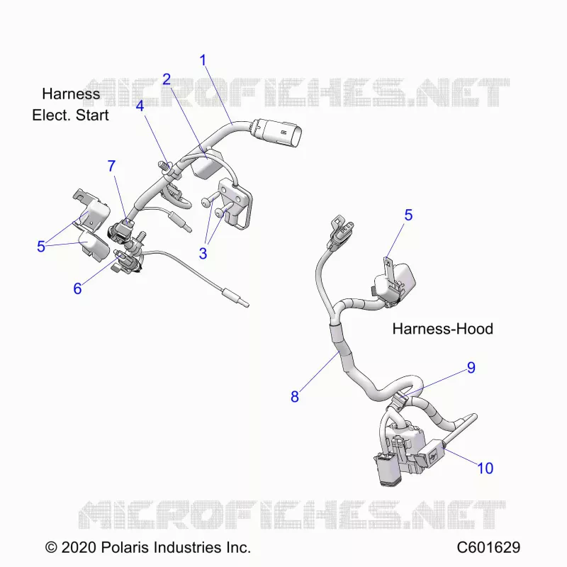 ELECTRICAL, WIRE HARNESS, HOOD, ELEC. START