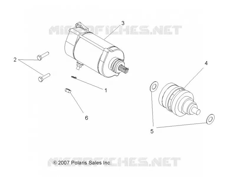 ENGINE, STARTING MOTOR