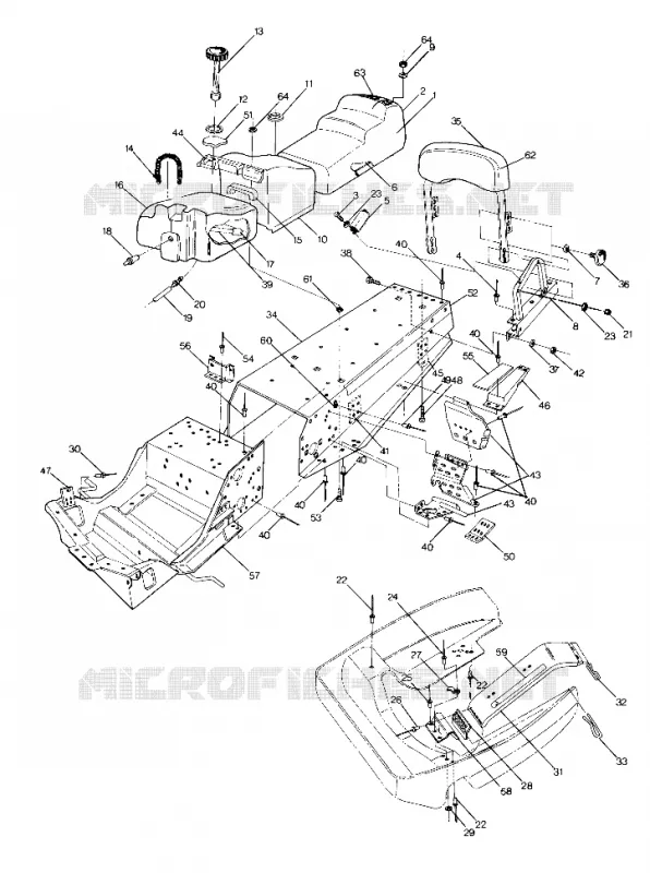 CHASSIS AND SEAT SUPERTRAK UPDATED 10/88 (4915871587001A)