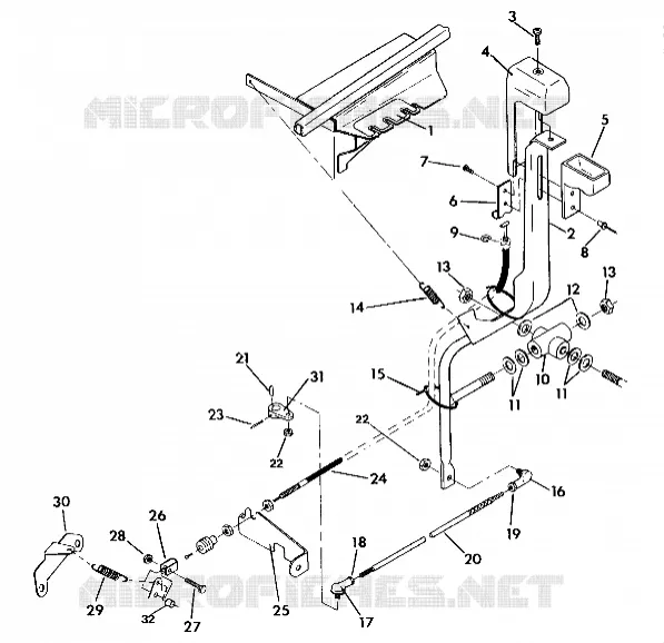 SHIFT LINKAGE ASSEMBLY 350 2X4 / W927539 (4922882288010A)