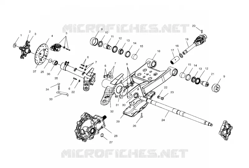 SWING ARM/REAR GEARCASE MOUNTING
