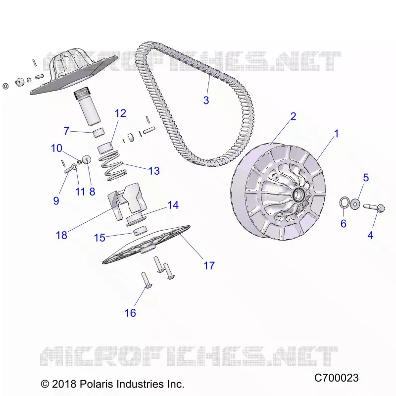 DRIVE TRAIN, SECONDARY CLUTCH