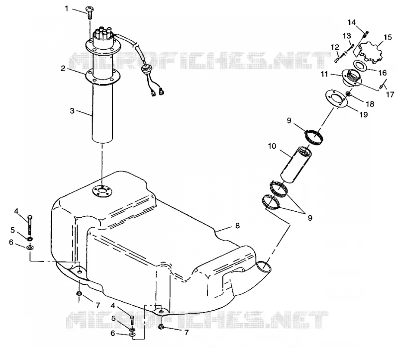 FUEL TANK SL 700 B964066 AND  INTL. SL 700 I964066 (4935633563A009)