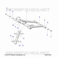 SUSPENSION, FRONT TORQUE ARM