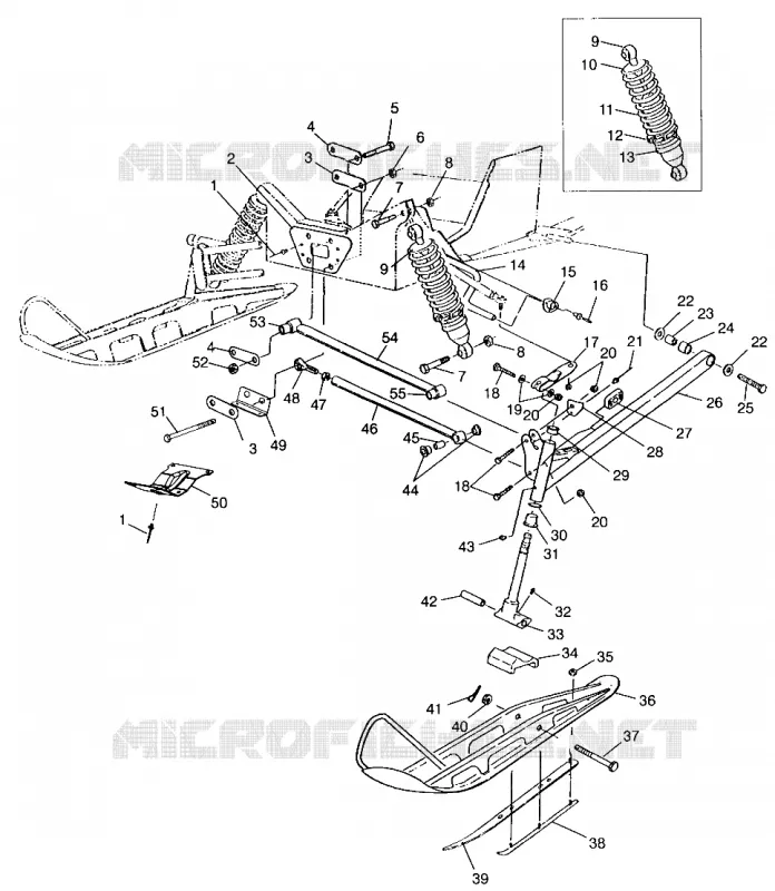 FRONT SUSPENSION AND SKI
