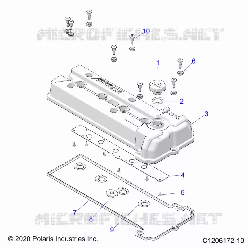 ENGINE, VALVE COVER
