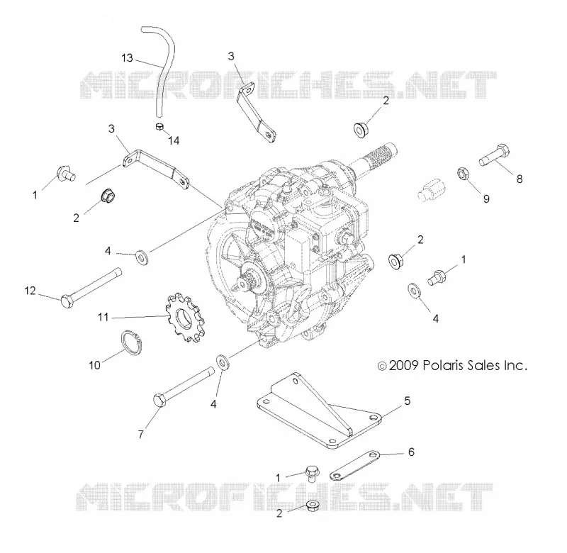 DRIVE TRAIN, MAIN GEARCASE MOUNTING