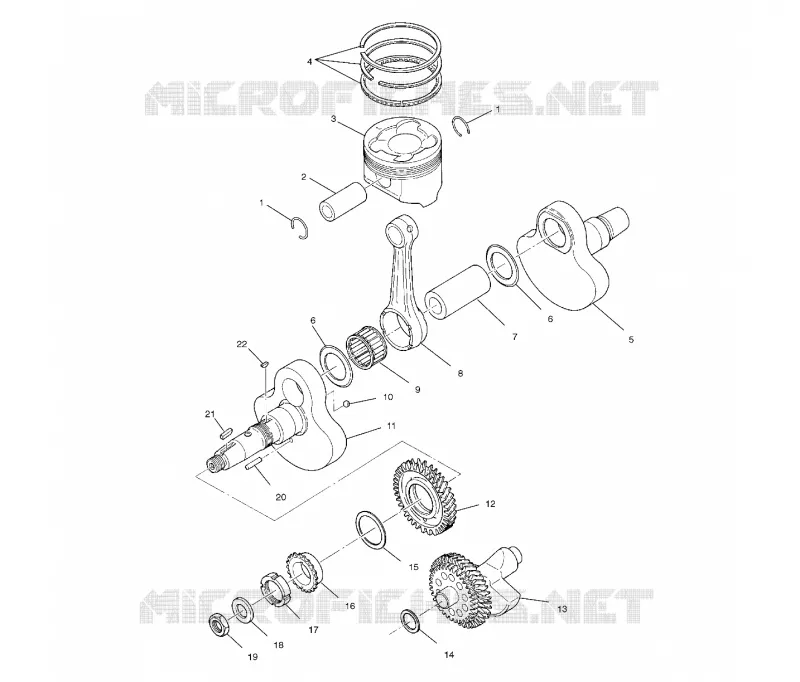 CRANKSHAFT AND PISTON