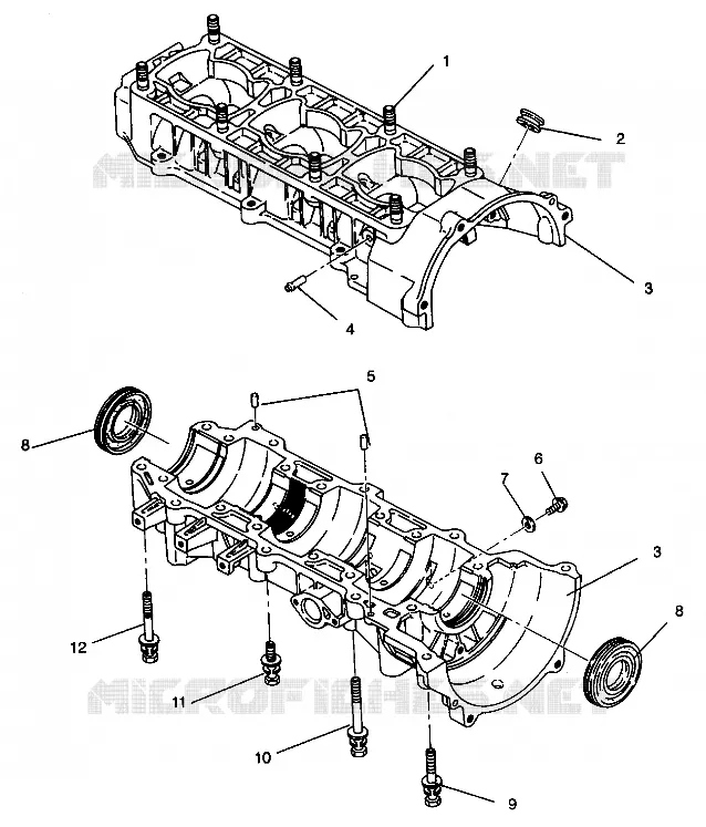 CRANKCASE ASSEMBLY 600 XCR 0941667 (4927092709033A)
