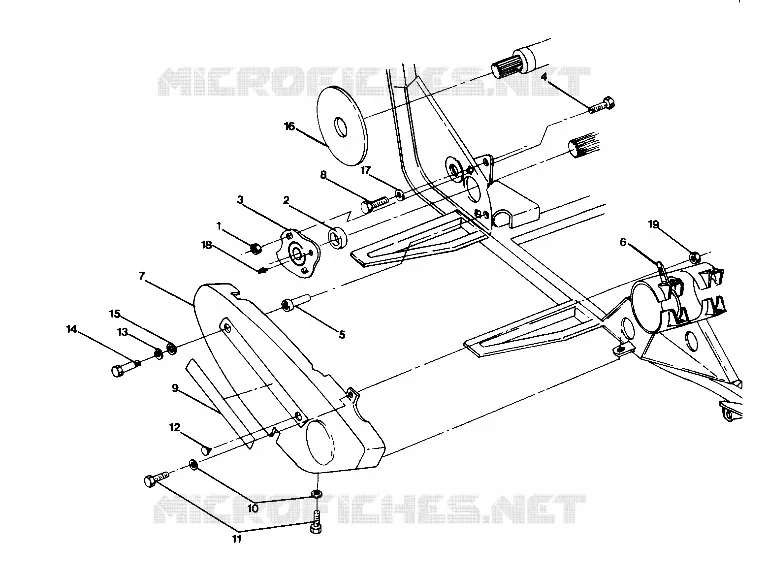 RIGHT CHAIN COVER ASSEMBLY  250 4X4