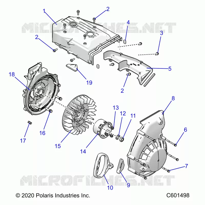 ENGINE, BLOWER HOUSING AND RECOIL STARTER