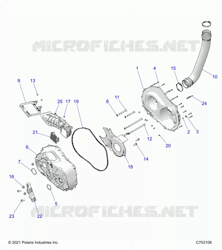 DRIVE TRAIN, CLUTCH COVER AND DUCTING