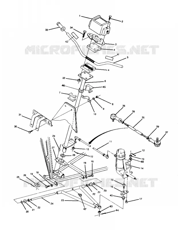 STEERING ASSEMBLY 250 2X4 / W927527 (4922862286011A)
