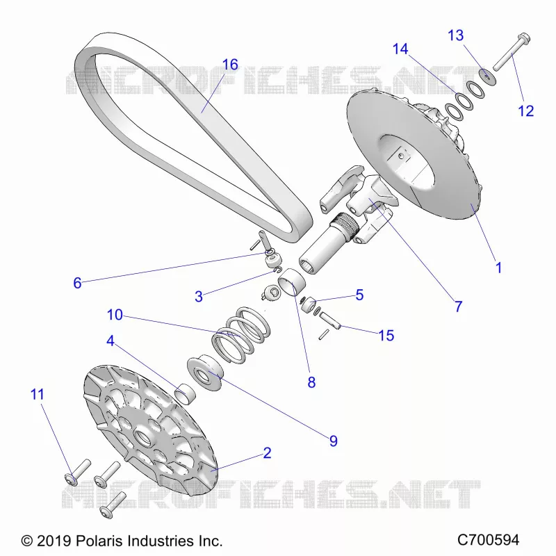 DRIVE TRAIN, SECONDARY CLUTCH