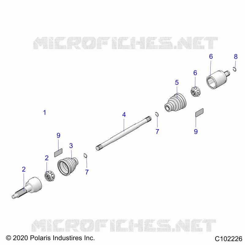 DRIVE TRAIN, REAR DRIVE SHAFT 