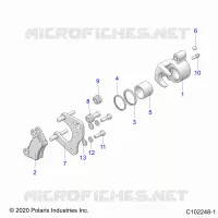 BRAKES, BRAKE FRONT BRAKE CALIPER (TO 8/16/2021)