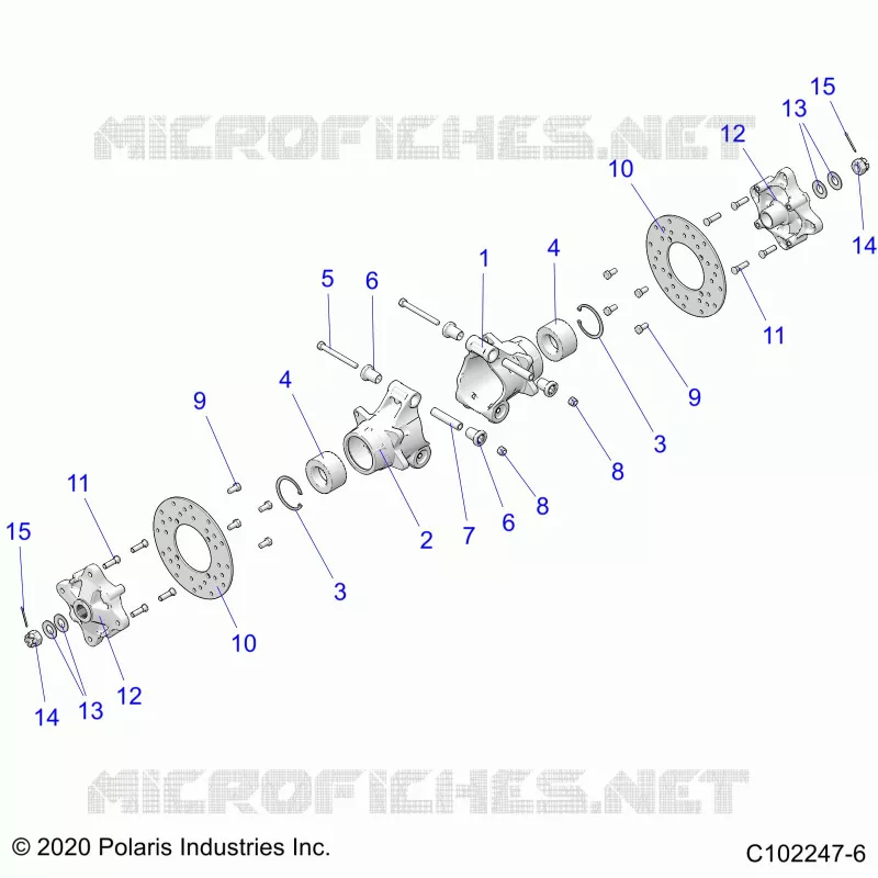 SUSPENSIONDLE HUBS, CARRIER AND BRAKE DISC- A21S6E57A1/3A1 (C102247-6)