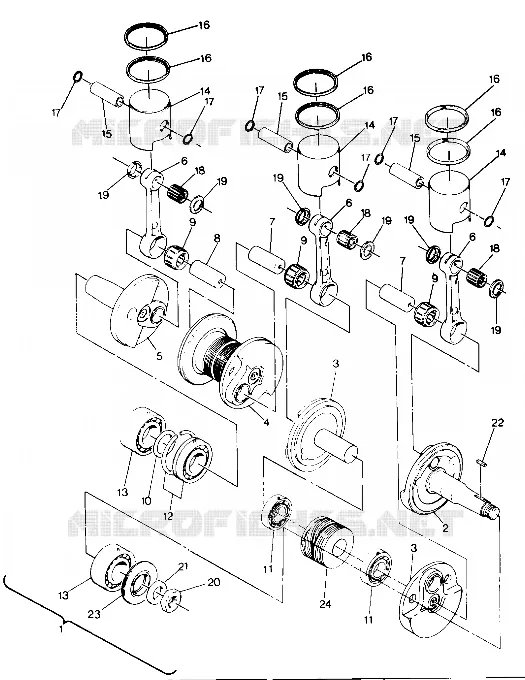 PISTON AND CRANKSHAFT  650 (4915411541039A)