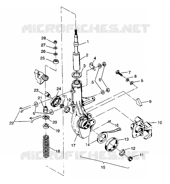 FRONT STRUT   ASSEMBLY 6X6 250 W938727 (4924092409015A)