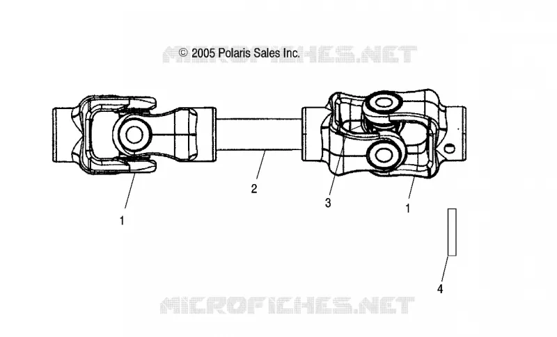 DRIVE TRAIN, REAR PROP SHAFT (BUILT 8/23/07 AND AFTER)