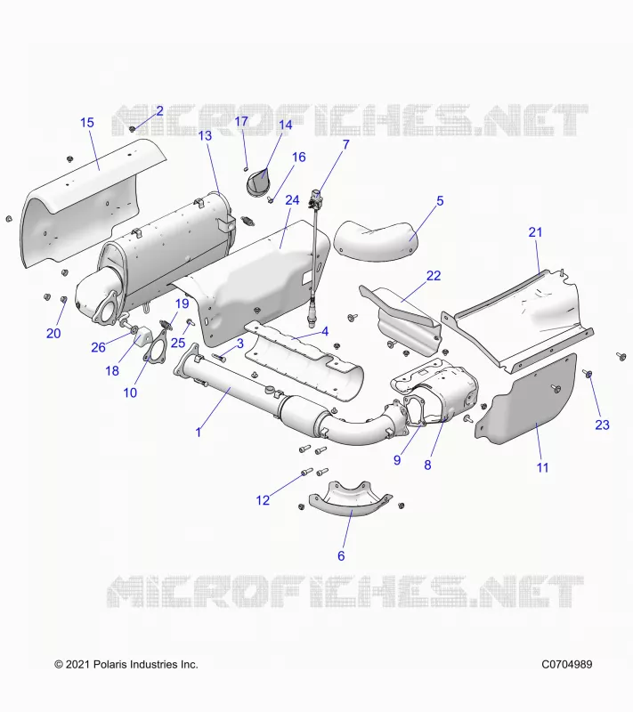 ENGINE, EXHAUST SYSTEM