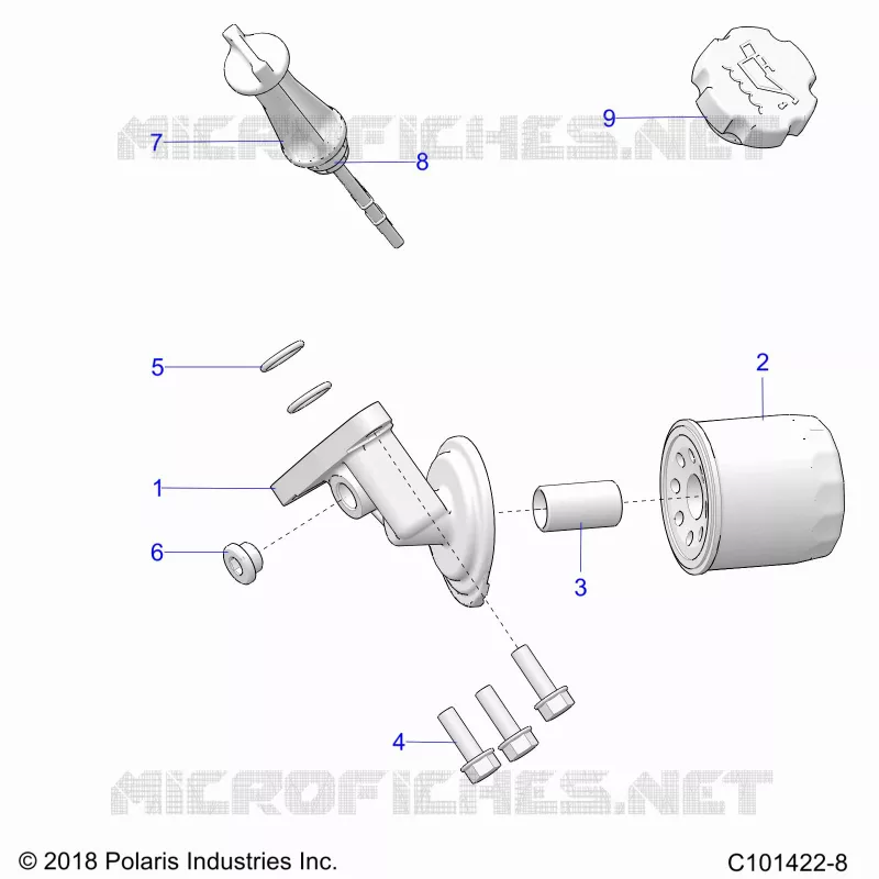 OIL FILTER AND DIPSTICK
