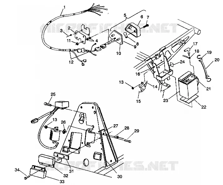 ELECTRICAL/TAILLIGHT ASSEMBLY TRAIL BOSS W938527 (4924072407026A)