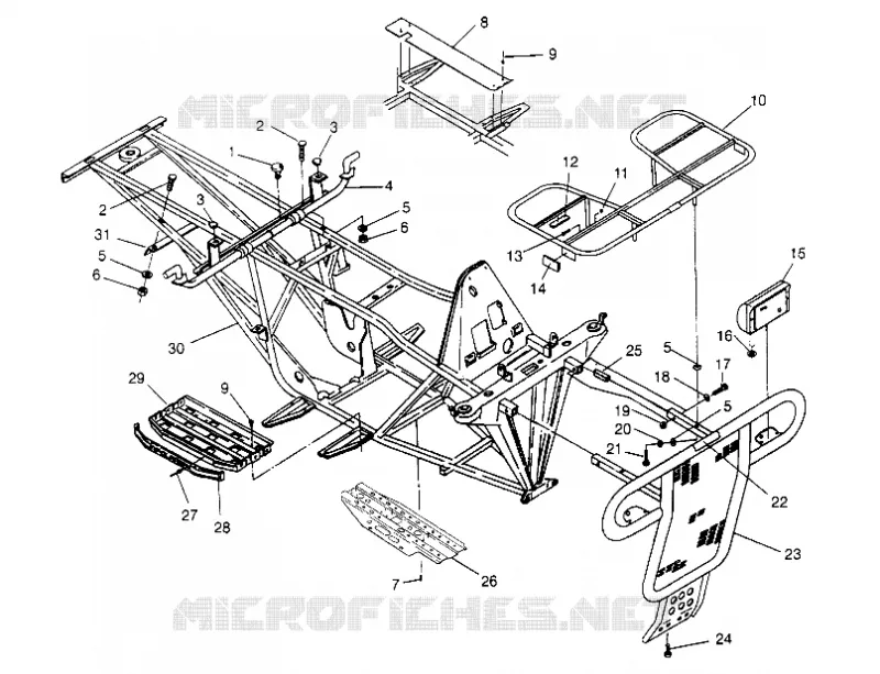 BUMPER / RACKS MOUNTING 6X6 400L W948740 (4926802680A007)