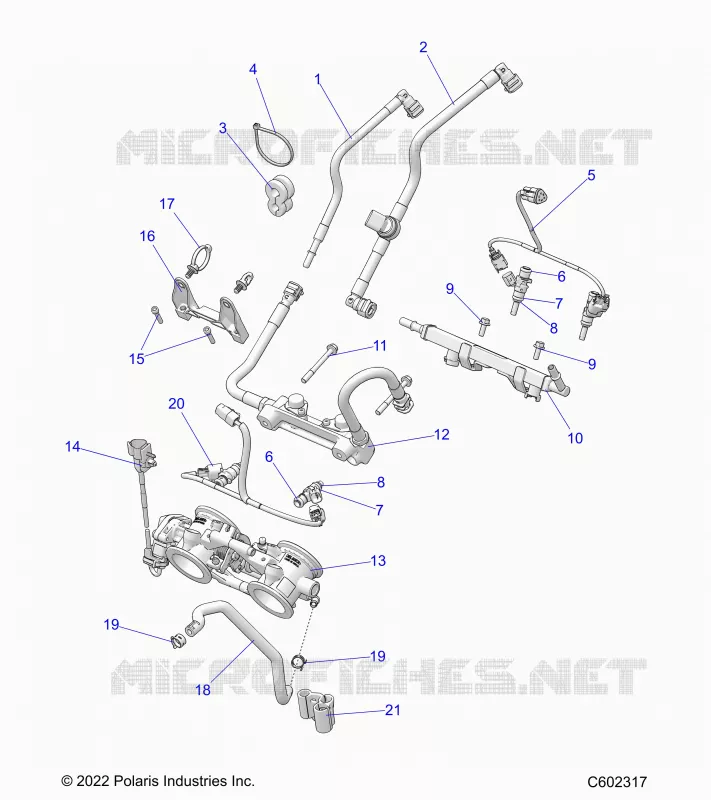 FUEL SYSTEM, RAIL, LINES AND THROTTLE BODY