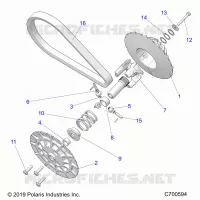 DRIVE TRAIN, SECONDARY CLUTCH