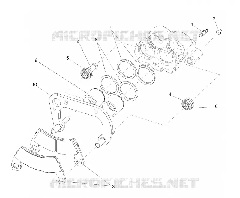 REAR BRAKE CALIPER (BUILT 11/5/13 AND AFTER)