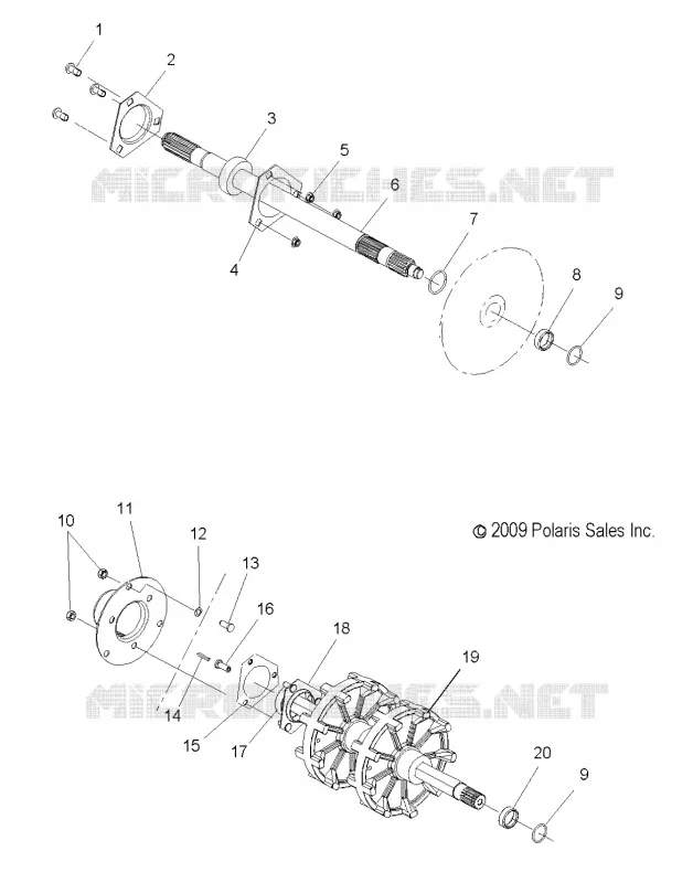 DRIVE TRAIN, JACKSHAFT AND DRIVE SHAFT