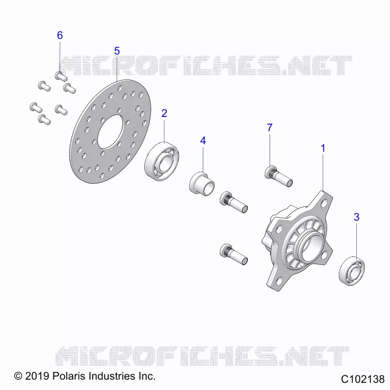 WHEELS, FRONT HUB AND BRAKE DISK