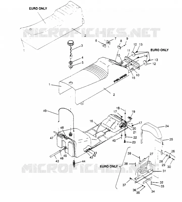 SEAT   GAS TANK ASSEMBLY STORM 0950782, STORM SKS 0950582,  EURO STORM E9 (4929012901A008)