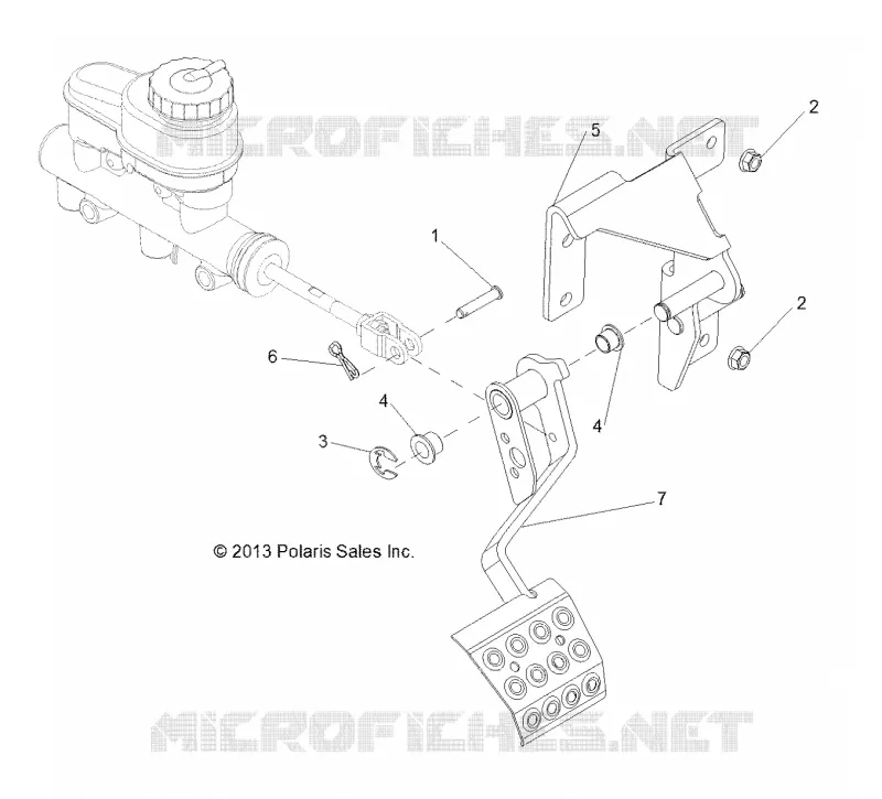 BRAKES, PEDAL AND MASTER CYLINDER MOUNTING