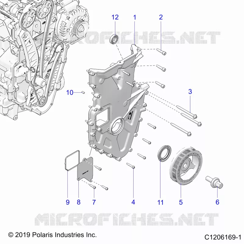 ENGINE, FRONT COVER ASSEMBLY