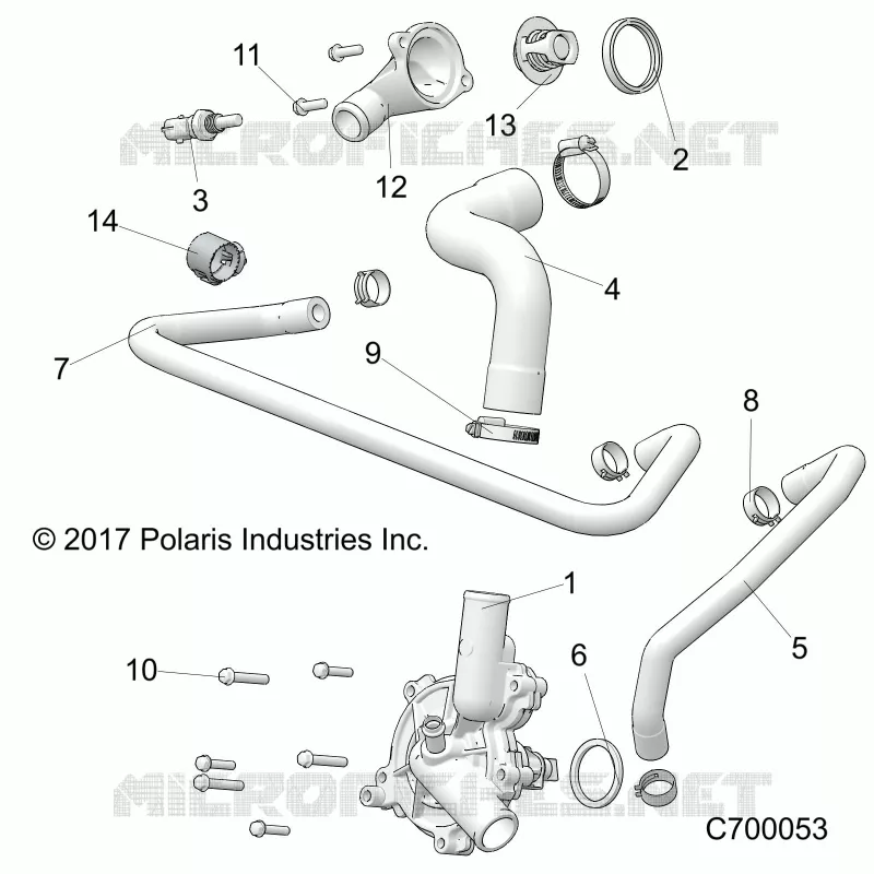ENGINE, WATERPUMP AND BYPASS