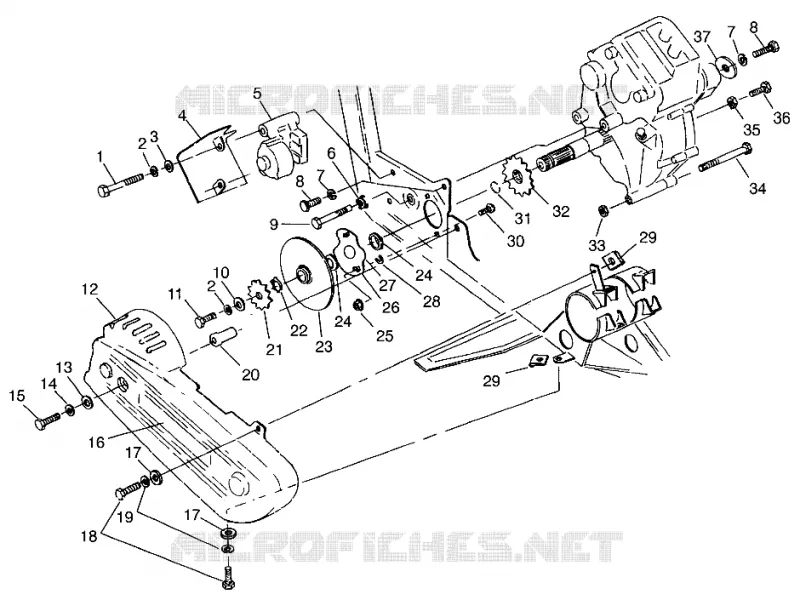 GEARCASE/BRAKE AND CHAIN COVER MOUNTING SCRAMBLER W967840 (4935823582C003)