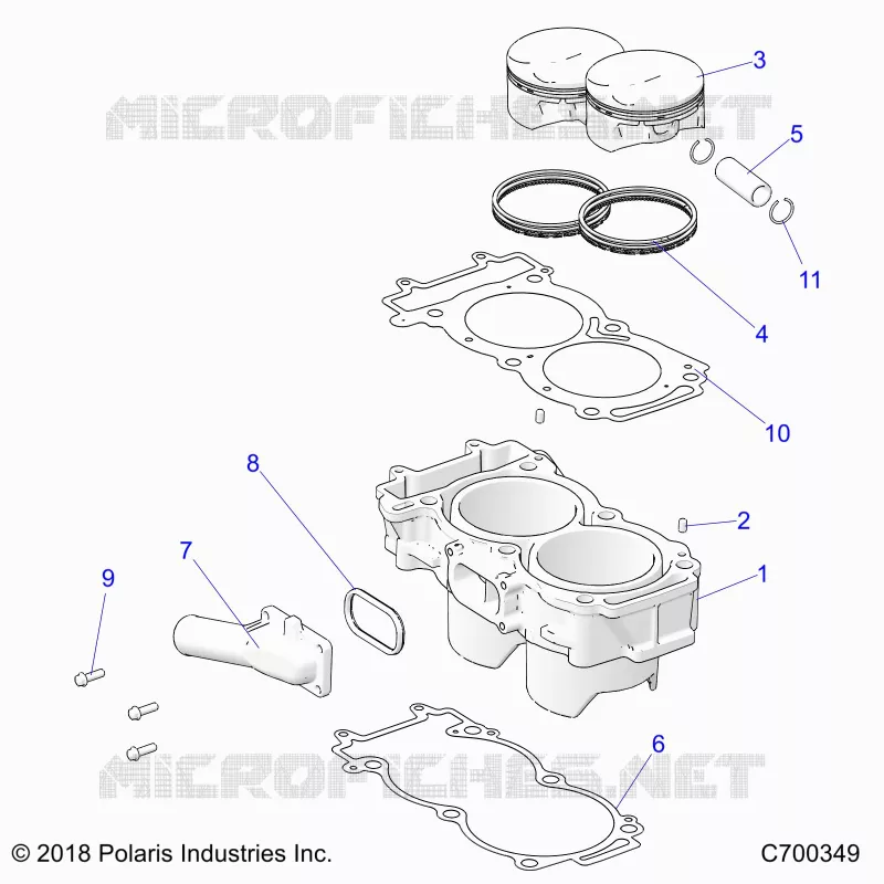 CYLINDER AND PISTON